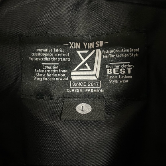 Streetwear Black Bomber Jacket Size Large - Picture 7 of 10